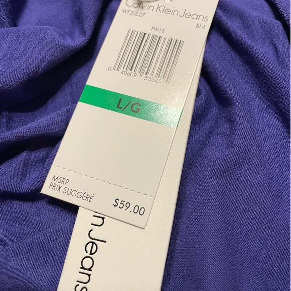 Calvin Klein, cowl necked tank, purple, women’s L - Picture 2 of 5